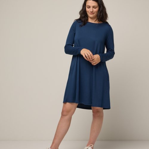 20220727 wooland 01100 RowenaSwingDress MarineBlue LR