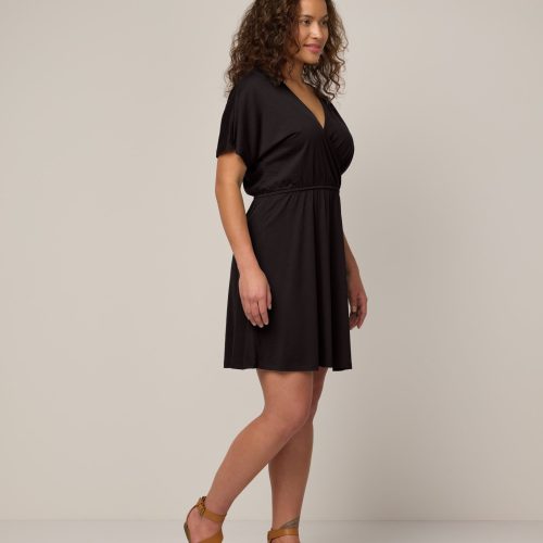 20230214 wooland 00660 BrooklynWrapDress Black LR