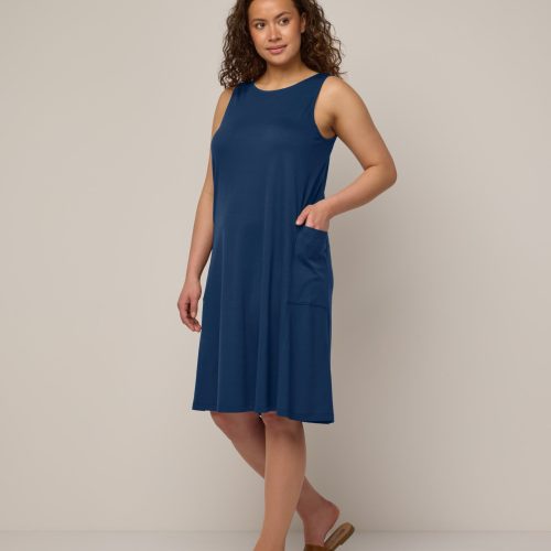 20230420 wooland 00321 SummerMidiDress MarineBlue LR