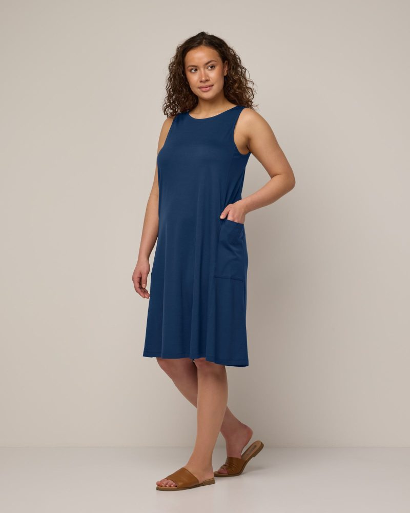 20230420 wooland 00321 SummerMidiDress MarineBlue LR