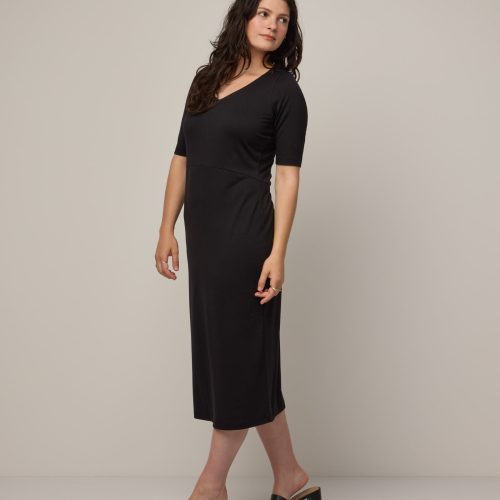 20230523 24 wooland 00771 LondonFittedMidiDress Black LR