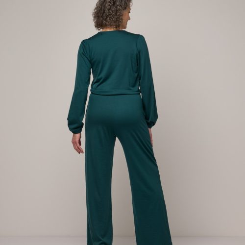 20231220 wooland 00705 PaisleyWrapJumpsuit Pine LR