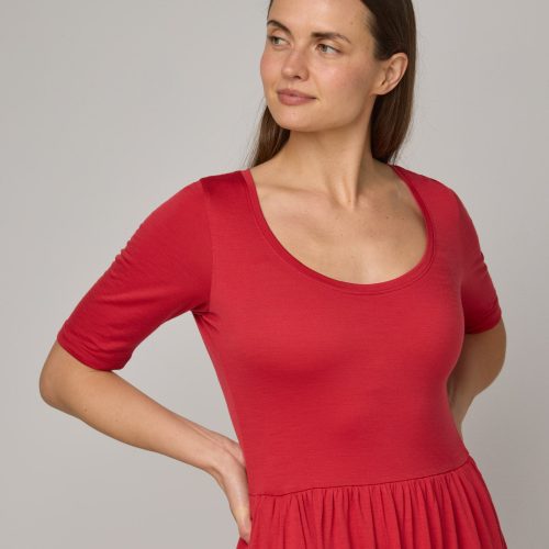 20240328 29 wooland 00790 SylvieFitFlareDress CoralRed LR