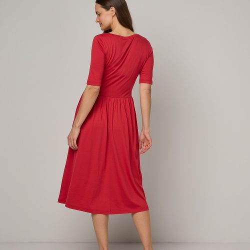 20240328 29 wooland 00832 SylvieFitFlareDress CoralRed LR