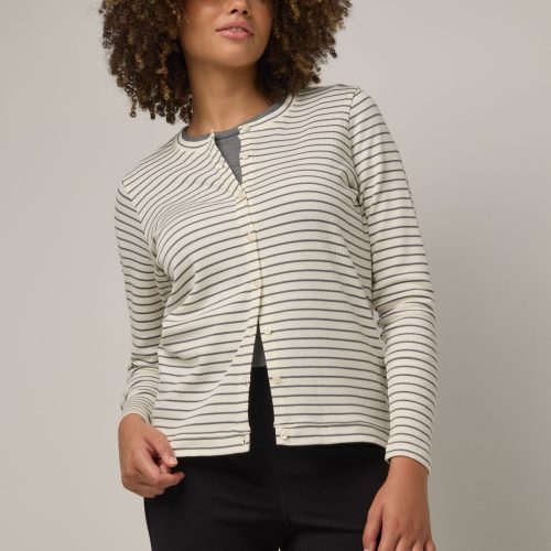 20240730 wooland 00562 CelesteRibCardigan NaturalWhiteCastlerockStripe LR