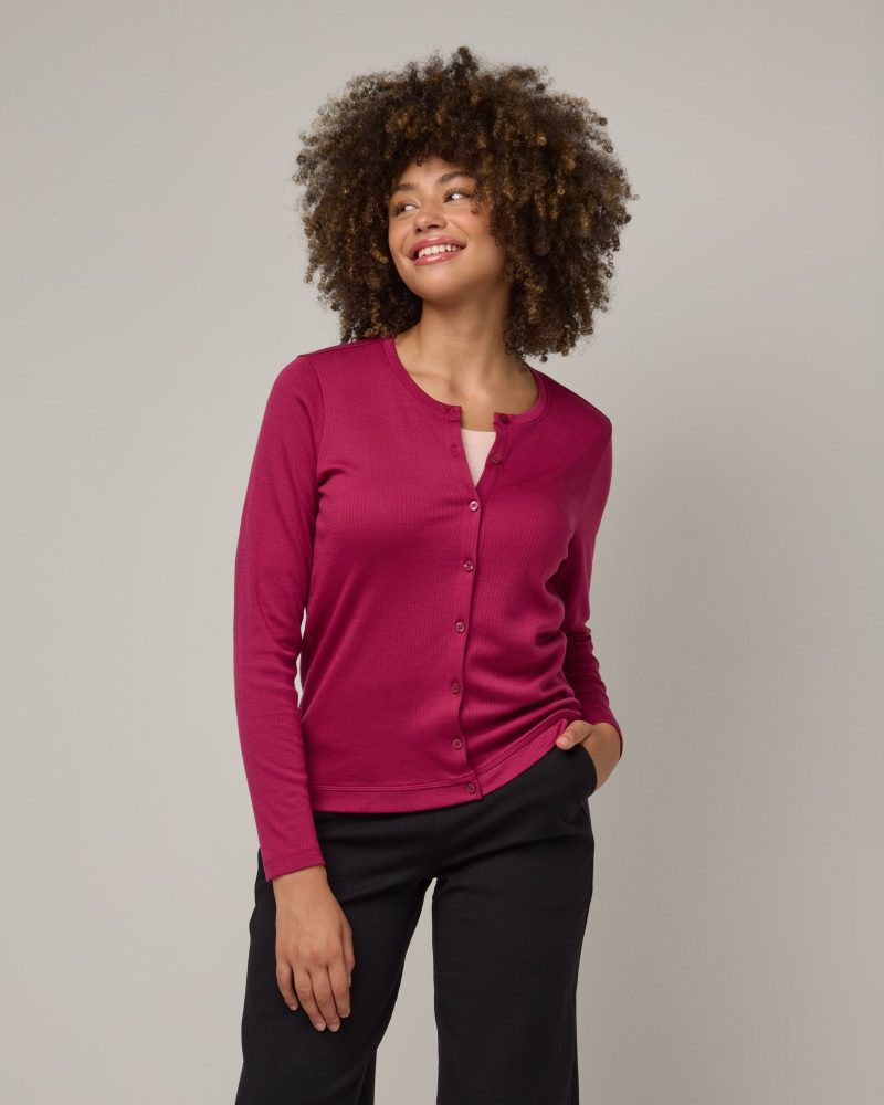 20240730 wooland 00797 CelesteRibCardigan Beetroot LR