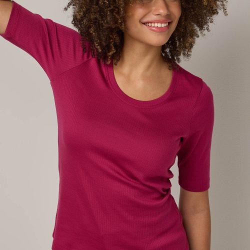 20240730 wooland 01132 CelineRibElbowSleeveTee Beetroot LR