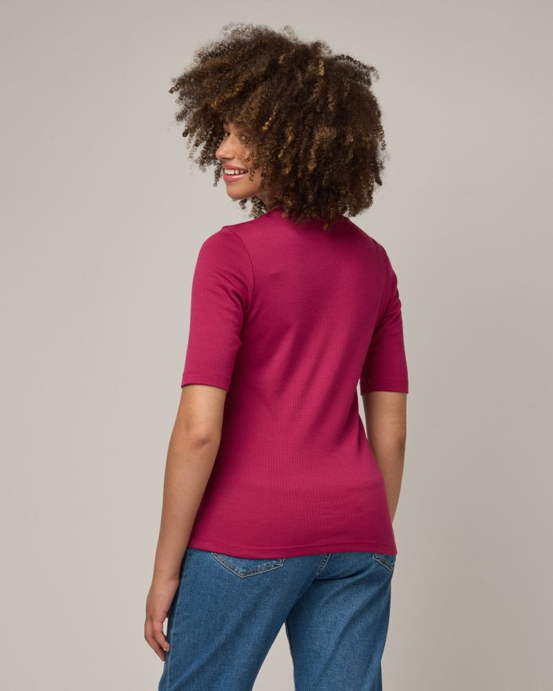 20240730 wooland 01205 CelineRibElbowSleeveTee Beetroot LR