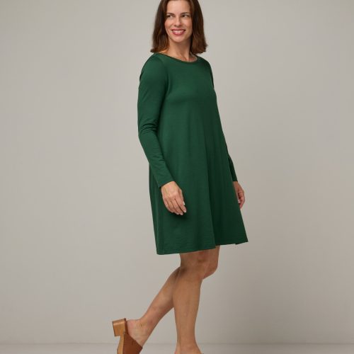 20240823 wooland 01766 RowenaSwingDress FernGreen LR