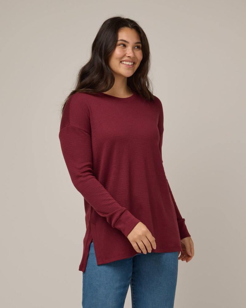 20240925 wooland 01056 ScoutWaffleTunic Burgundy LR