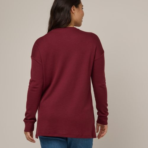 20240925 wooland 01074 ScoutWaffleTunic Burgundy LR