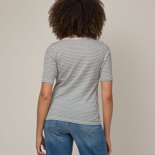 20241023 wooland 01399 CelineSignatureElbowSleeveTee NaturalWhiteDarkDenimStripe LR