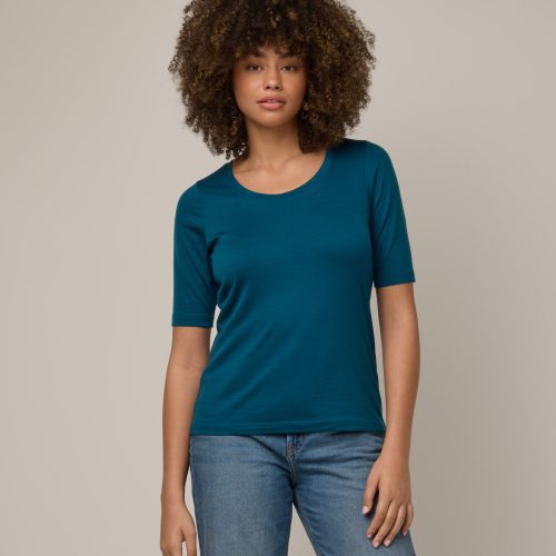 20241023 wooland 01478 CelineSignatureElbowSleeveTee AegeanTeal LR