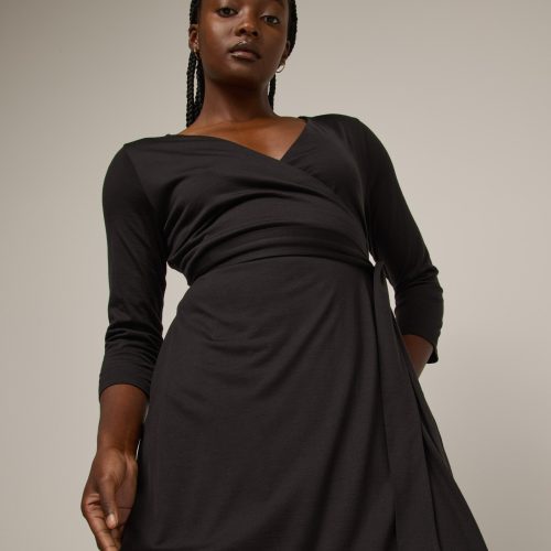 20241121 wooland 00211 AlanaWrapDress Black LR