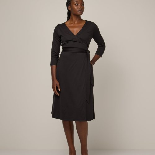 20241121 wooland 00228 AlanaWrapDress Black LR