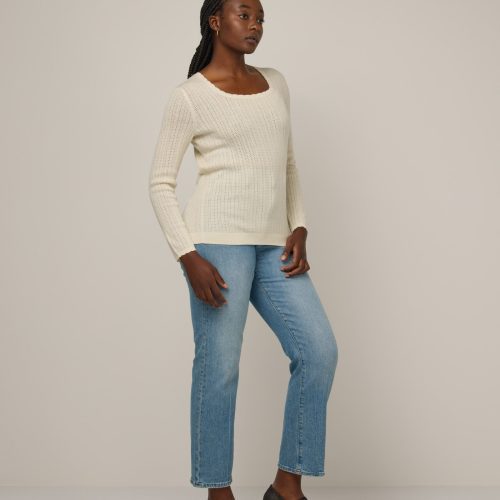 20241121 wooland 00987 DaisyPointelleSweater NaturalWhite LR