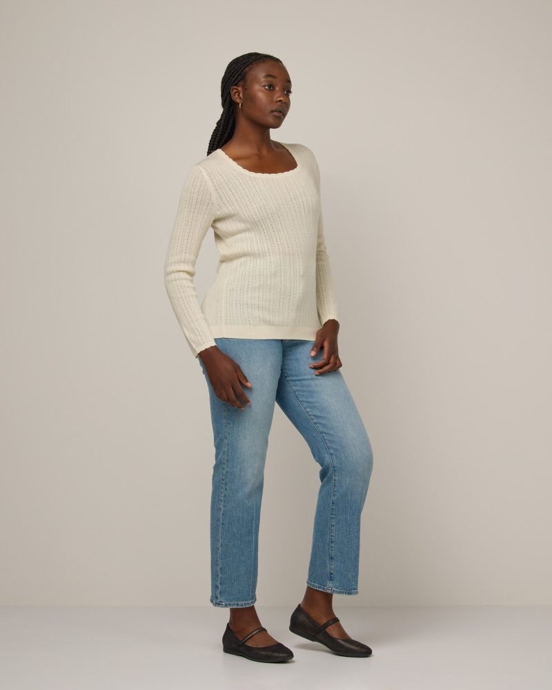 20241121 wooland 00987 DaisyPointelleSweater NaturalWhite LR