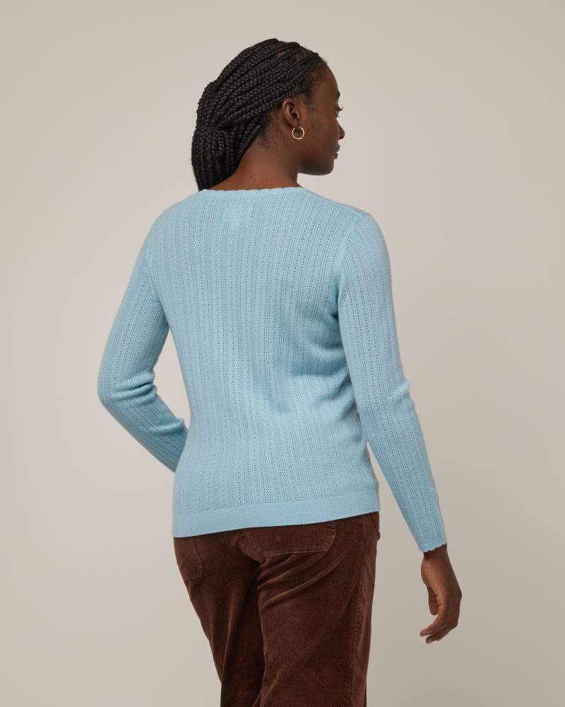 20241121 wooland 01157 DaisyPointelleSweater LightBlue LR